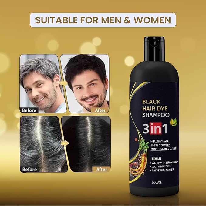 herbal 3 in 1  hair dye shampoo (Pack of 2)