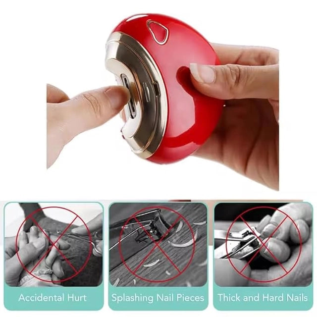 Electric Automatic Nail Clipper with Light & 2 Speeds